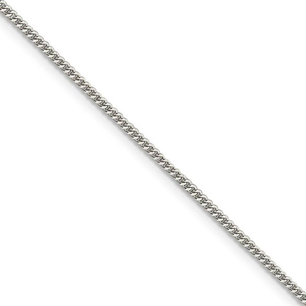 1.5mm Sterling Silver Solid Curb Chain Necklace, 22 Inch